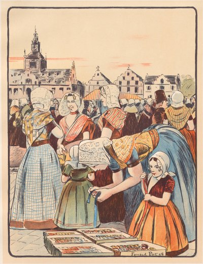 Ein Markt in Zeeland, 1898 von Fernand Piet