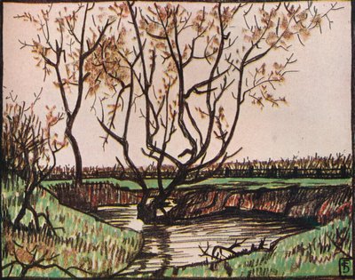 Le Ruisseau, um 1919 von Fernand Scouflaire