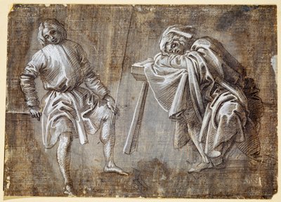 Zwei sitzende Figuren von Filippino Lippi