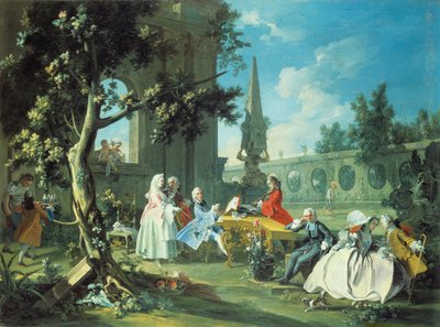 Konzert in einem Garten, ca. 1750 von Filippo Falciatore