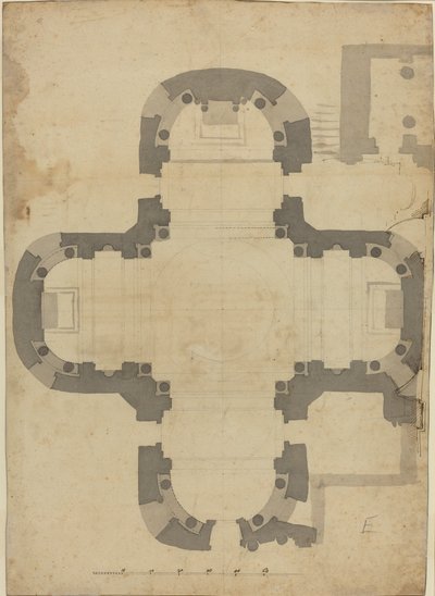 Grundriss [verso] von Filippo Juvarra