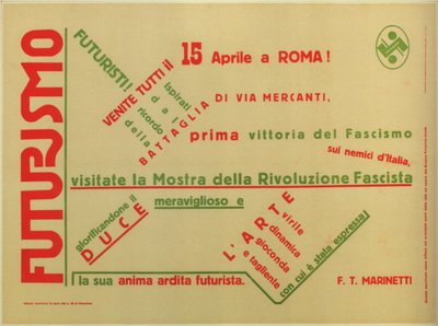 Futurismus, 1932 von Filippo Tommaso Emilio Marinetti