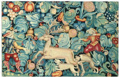 Feuilles de Choux Jagdtapetenpanel von Flemish School