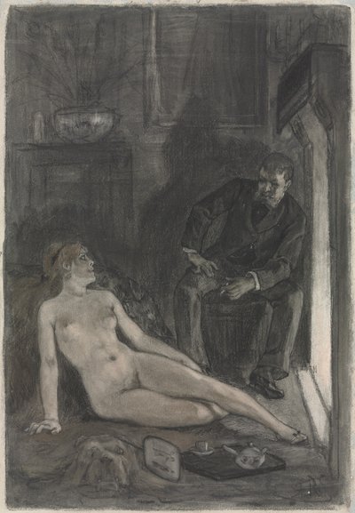 Winterabend, letztes Drittel des 19. Jahrhunderts von Félicien Rops