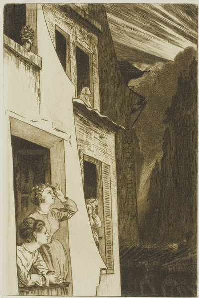 Die Sonnenfinsternis von Félix Henri Bracquemond