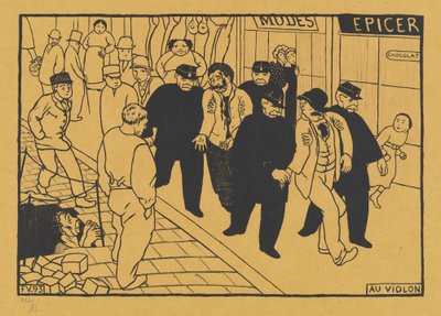 Au Violon Off to the Jug, 1893 von Félix Vallotton