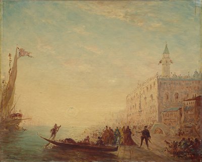 Riva degli Schiavoni, Sonnenuntergang, 1880er Jahre von Félix Ziem