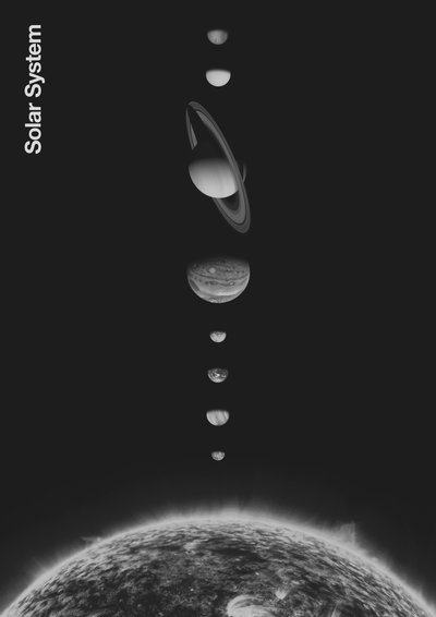 Sonnensystem - Minimal, 2023 von Florent Bodart