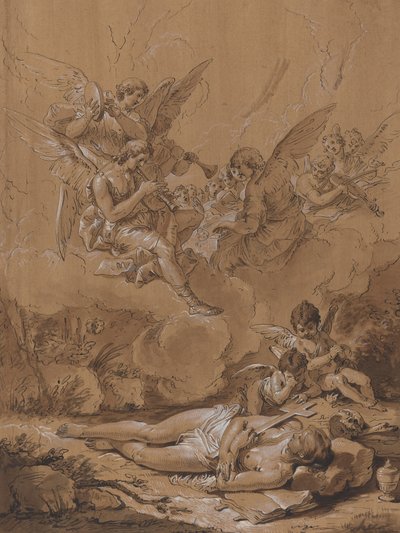 Tod der Magdalena von Follower of Francesco Fontebasso