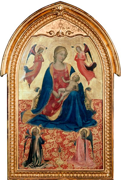 Jungfrau und Kind mit Engeln, um 1425 von Fra Angelico