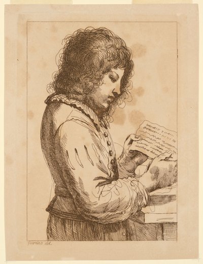 Ein Junge liest von Francesco Bartolozzi