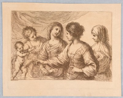 Vier Frauen mit einem Jungen von Francesco Bartolozzi