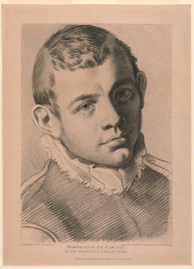 Selbstporträt von A. N. Carracci von Francesco Bartolozzi