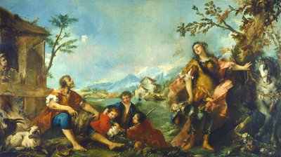 Erminia und die Hirten, 1750-1755 von Francesco Guardi