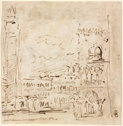 Piazza San Marco mit Dogenpalast von Francesco Guardi