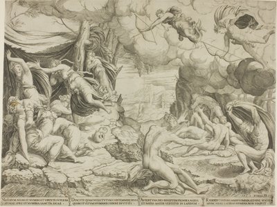 Der Tod der Kinder der Niobe von Francesco Salviati