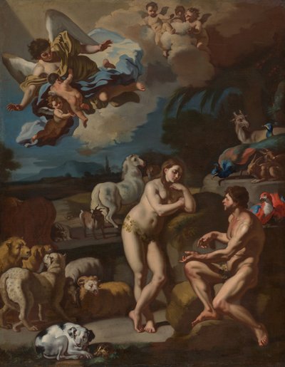 Adam und Eva im Paradies von Francesco Solimena