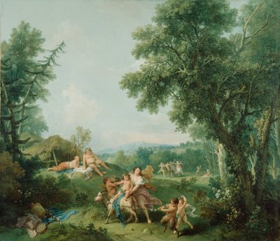 Landschaft mit der Erziehung des Bacchus von Francesco Zuccarelli