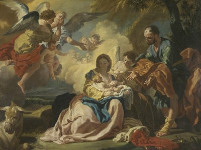 Ruhe auf der Flucht nach Ägypten von Francesco de Mura