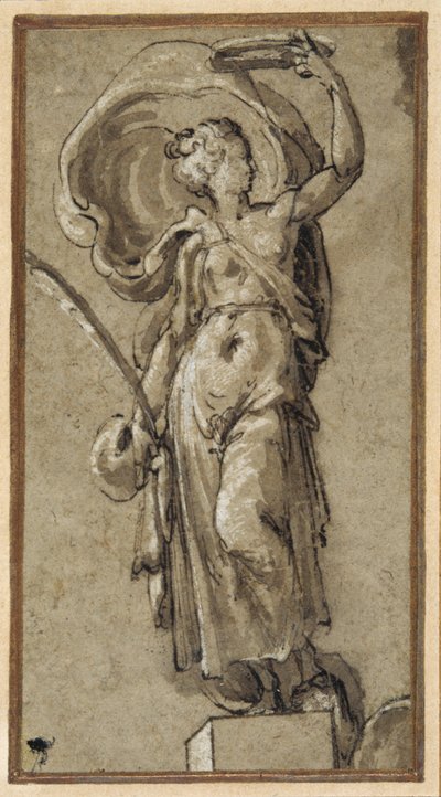 Fortuna hält eine Palme von Francesco de Rossi Salviati