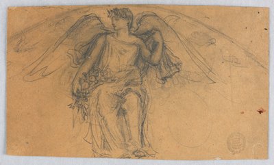 Skizze eines Engels mit Blumen von Francis Augustus Lathrop