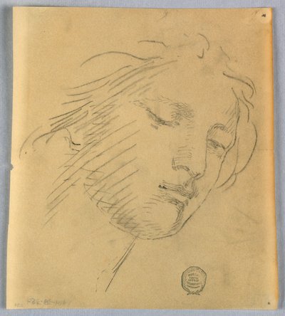 Skizze eines Frauengesichts von Francis Augustus Lathrop