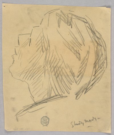 Skizze eines Frauenkopfes von Francis Augustus Lathrop