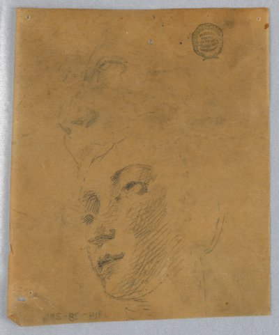 Skizze eines Frauenkopfes von Francis Augustus Lathrop