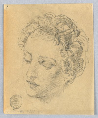 Skizze eines Frauenkopfes von Francis Augustus Lathrop