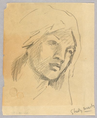 Skizze eines Frauenkopfes von Francis Augustus Lathrop