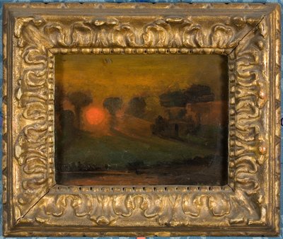 Sonnenuntergang durch Bäume, ca. 1855 von Francis Danby