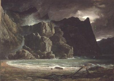 Blick auf einen See in Norwegen von Francis Danby