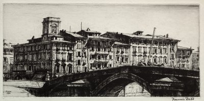 Ponte di Mezzo, Pisa von Francis Dodd