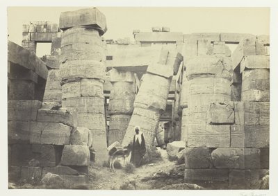 Säulen in der großen Halle, Karnak von Francis Frith