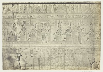 Skulpturen von der Außenwand, Dendera von Francis Frith