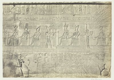 Skulpturen von der Außenwand, Dendera von Francis Frith