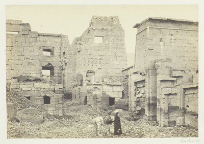 Der Tempelpalast, Medinet Haboo, 1857 von Francis Frith