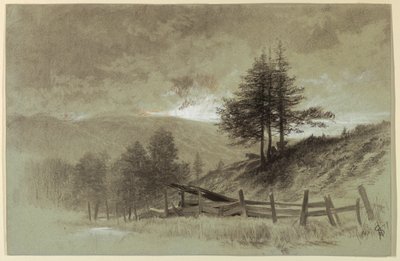 Feld mit Zaun von Francis Hopkinson Smith