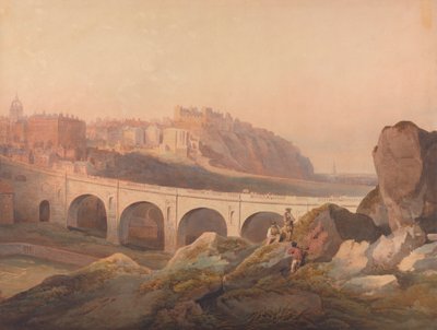 Blick auf Edinburgh vom Calton Hill von Francis Nicholson