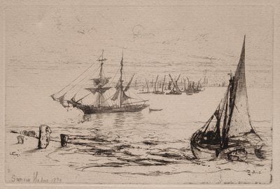 Eine Brigg vor Anker von Francis Seymour Haden