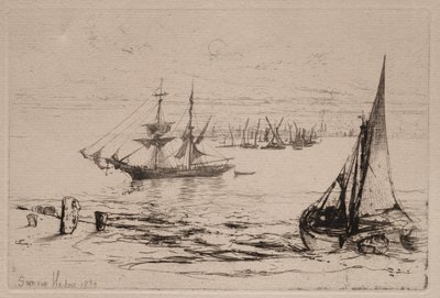 Eine Brigg vor Anker, 1879 von Francis Seymour Haden