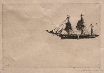 Barkenschiff wird repariert von Francis Seymour Haden