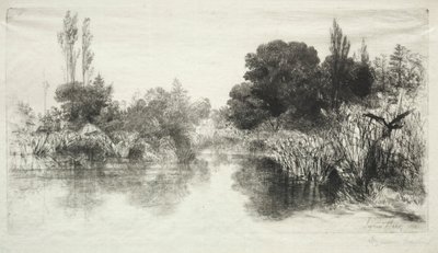 Shere Mill Pond (Die größere Platte) von Francis Seymour Haden