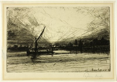 Sonnenuntergang an der Themse von Francis Seymour Haden