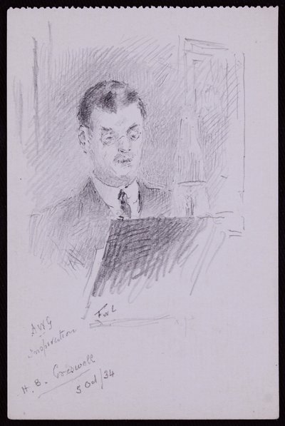 Porträt von HB Cresswell von Francis Wilfred Lawson