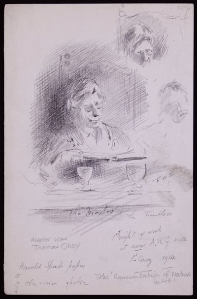 Porträt von Thomas Okey von Francis Wilfred Lawson