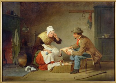 Verhandeln (Der Weihnachtstruthahn) von Francis William Edmonds