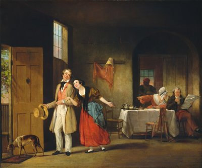 Der schüchterne Cousin, ca. 1841-1842 von Francis William Edmonds