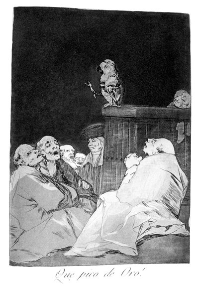 Was für ein goldener Schnabel!, 1799 von Francisco de Goya