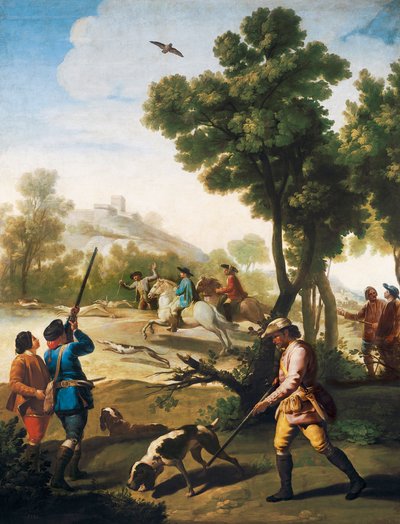 Wachteljagd, 1775 von Francisco de Goya